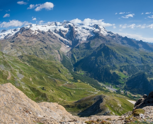 La vista sul Monte Rosa dal Piccolo Rothorn