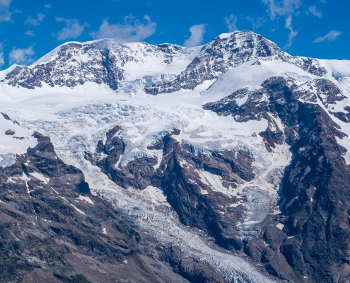 Lyskamm occidentale e orientale dal Rothorn