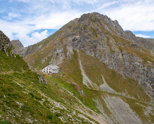 The Sottile observed from the trail leading to Lake Balma on the Valsesian side