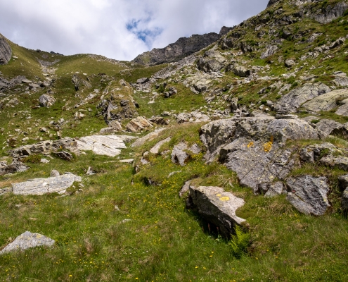 Il canalino da risalire dopo Schenébiel