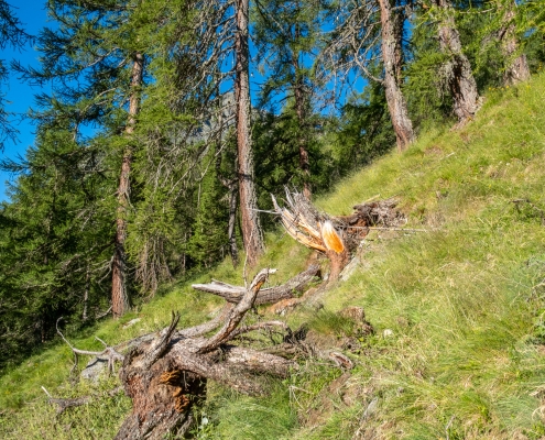 Il punto in cui si deve salire verso l'alto