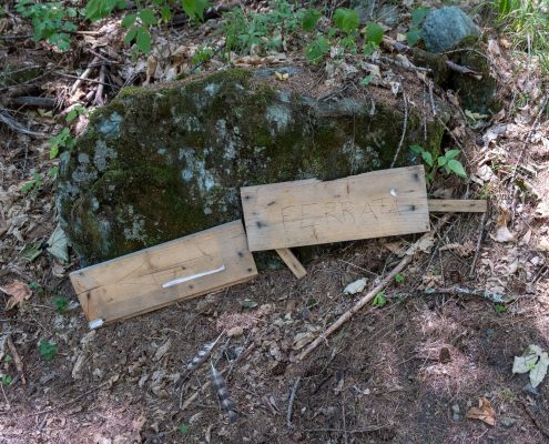 Bivio dove bisogna seguire per "Ferrata"