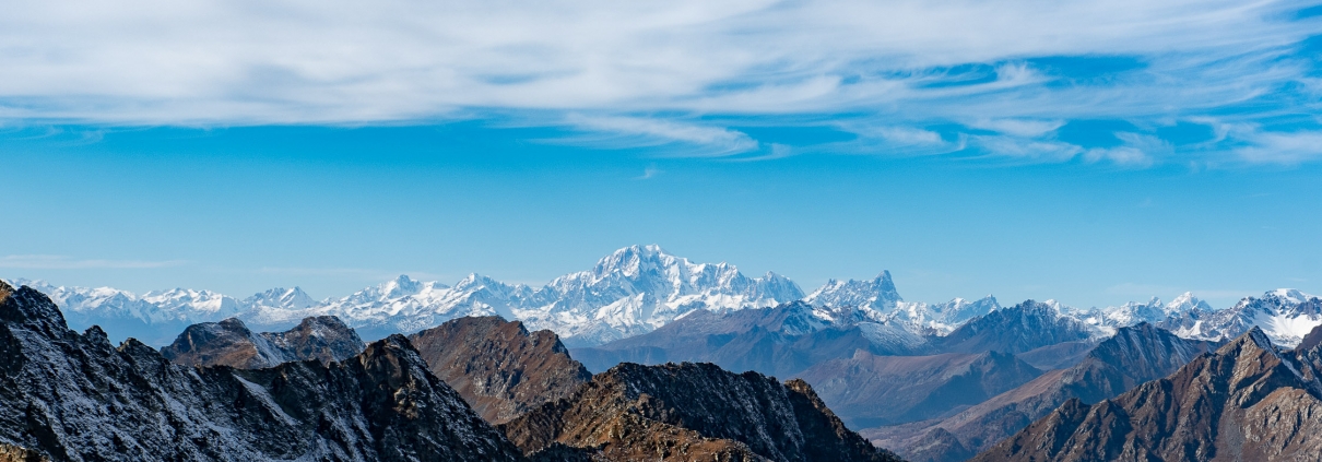 Il Monte Bianco verso est