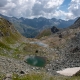 Dal passo di Rothorn, i due laghi di Salero