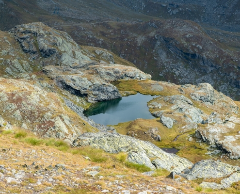 Il Lago Verde, visto dalla quota del Lago Blu