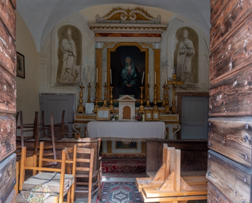 The interior of the chapel