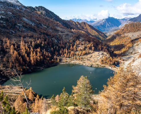 The lower lake in October 2020