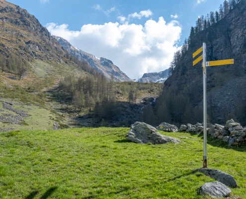 A Cialfrezzo Inferiore guardando verso il primo gradone roccioso