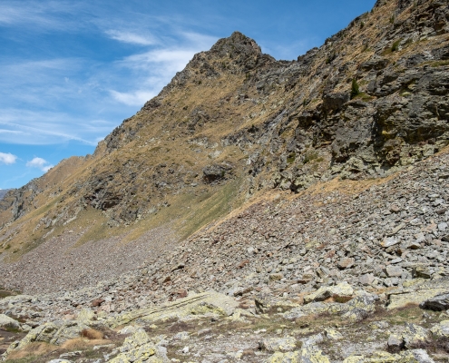 The flank of Mt. Taf, where Trail 1A to Weismatten ascends