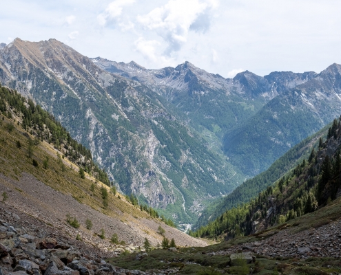 the central spur at the bottom is Mount I Gemelli ("The Twins") (2476m)