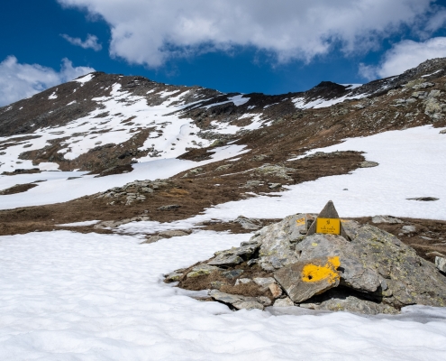 Il colle Valnera e la cresta verso Punta Valfredda (giugno 2021)