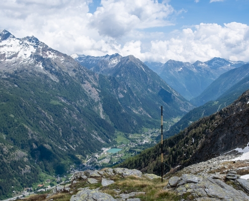 The view from the flagpole towards Gressoney-Saint-Jean