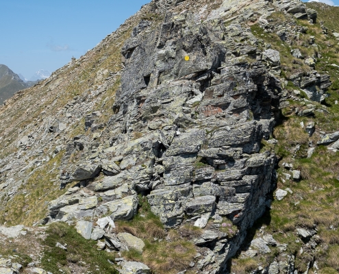 Uno dei tratti di facile arrampicata