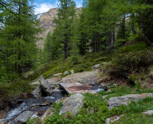 The bridge over the Hobéergbach stream, 2068m