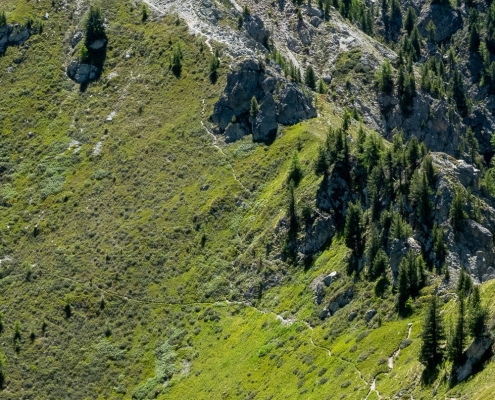 La partenza del sentiero dal Colle