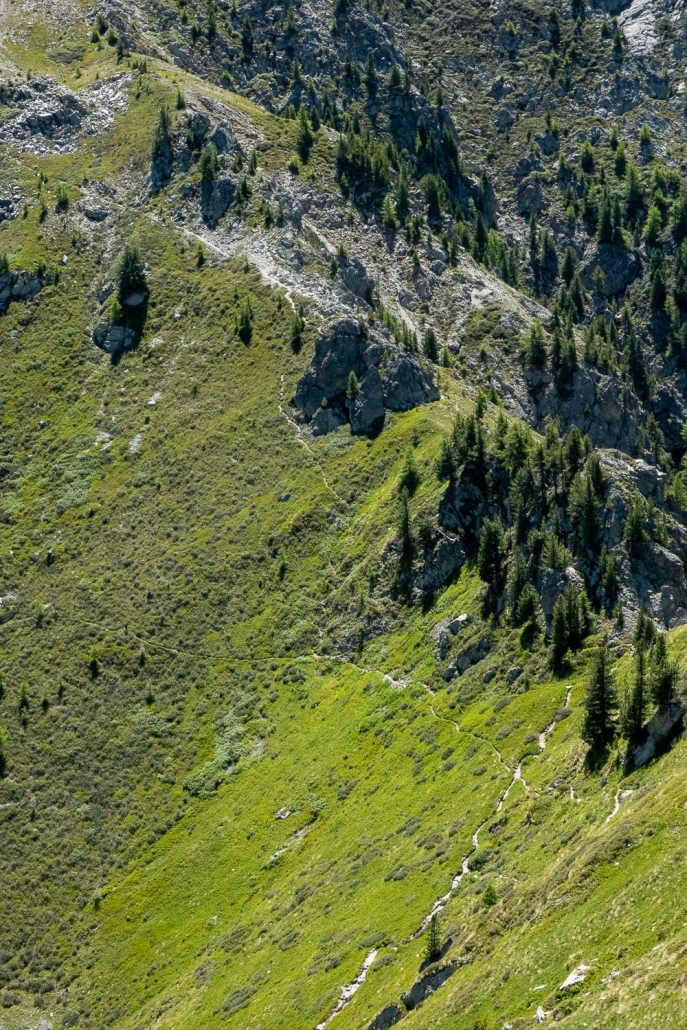 La partenza del sentiero dal Colle