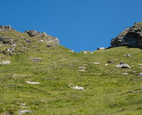 the steep final stretch to the vent