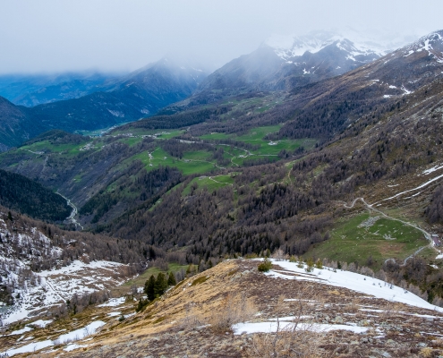 The Ayas Valley from the summit (May 2021)