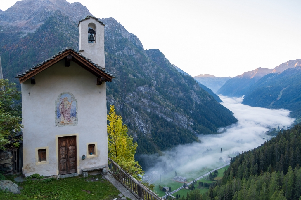 The chapel of Santa Margherita in Alpenzu Grande