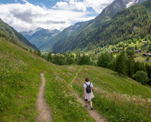 On the way back, looking toward Saint Jean