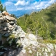 The cairn at Pra Bianco Pass