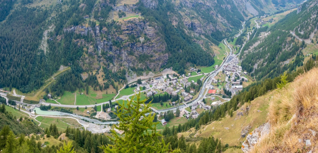 La vista su Gressoney-La-Trinité