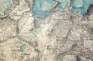 Capanna Linty, mappa del 1930