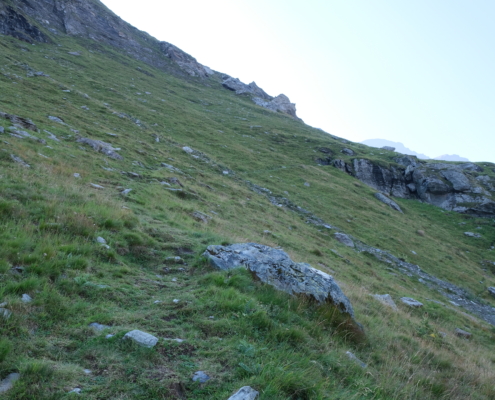 La crête montagneuse à gravir