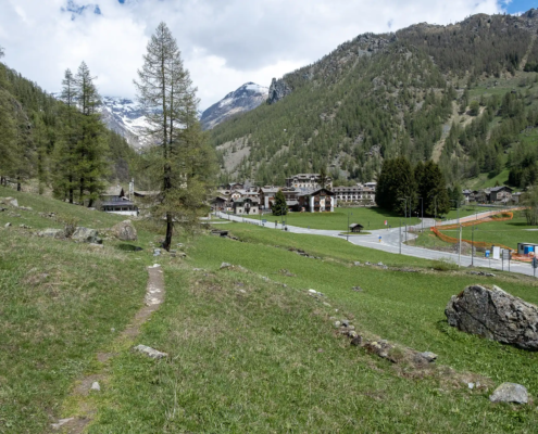 The end of the trail in Gressoney-La-Trinité