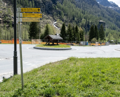 The waymark in Gressoney-La-Trinité
